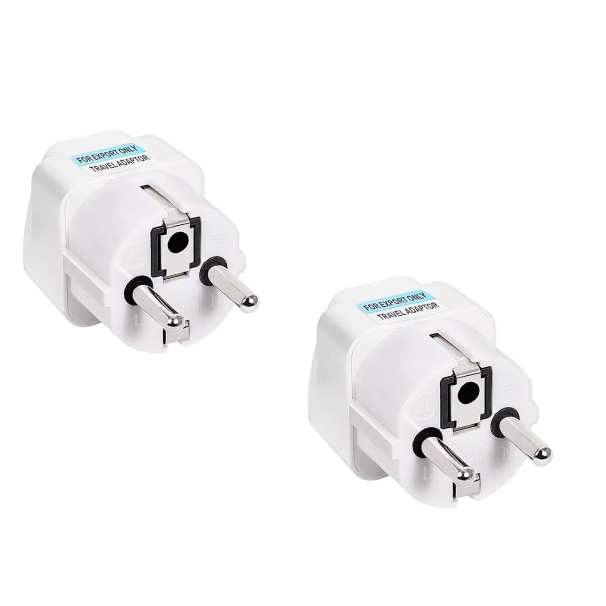GENERICO - Pack de 2 Adaptadores de Enchufe Universal Europeo – De Viaje