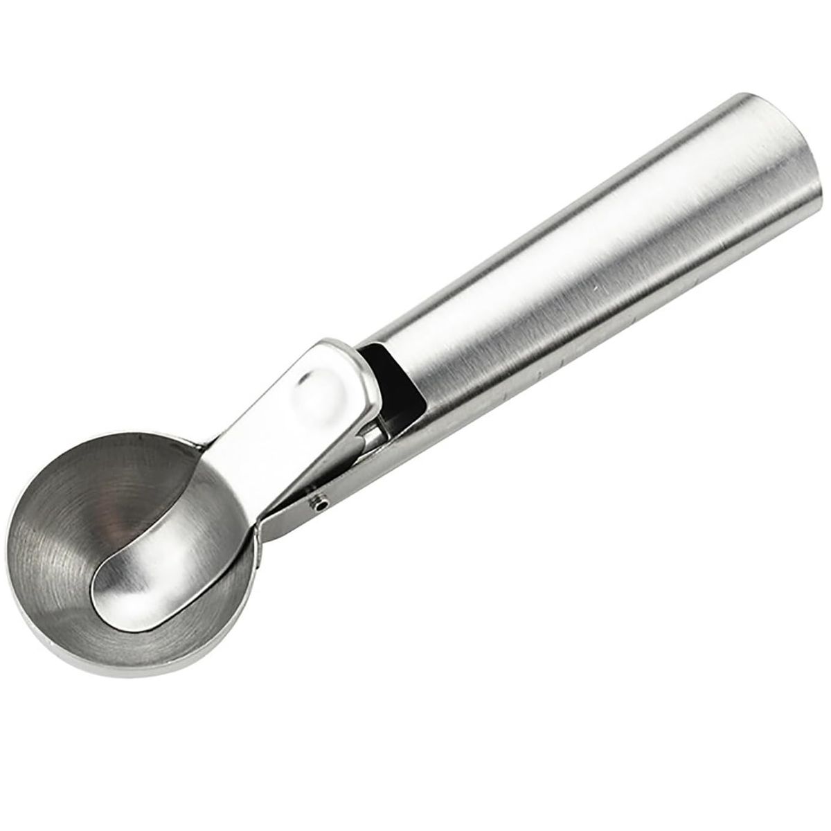 GENERICO - CUCHARA DE HELADO DE ACERO INOXIDABLE CON GATILLO 5 CM