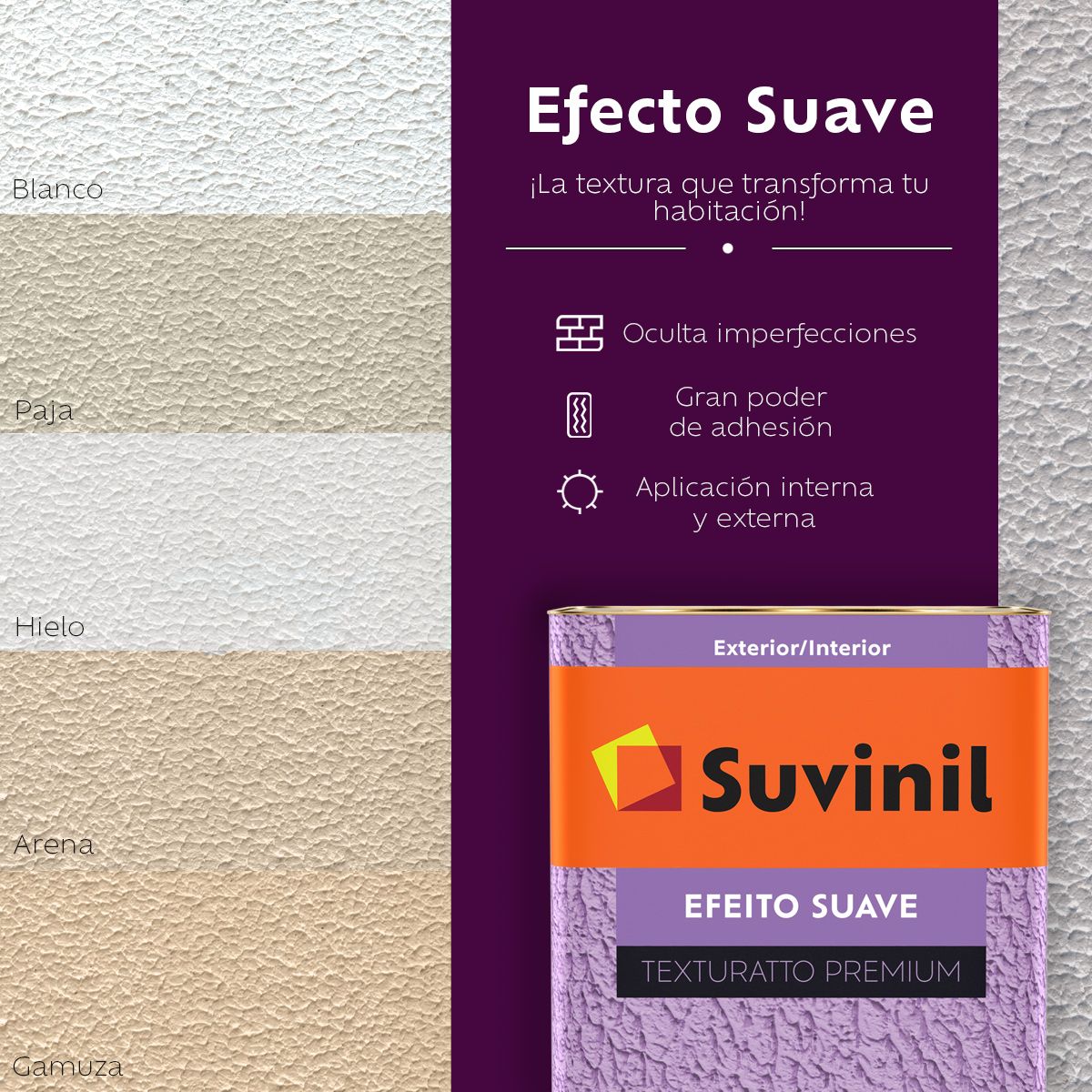 SUVINIL - SUVINIL TEXTURATTO EFECTO SUAVE BLANCO LATX22 KG