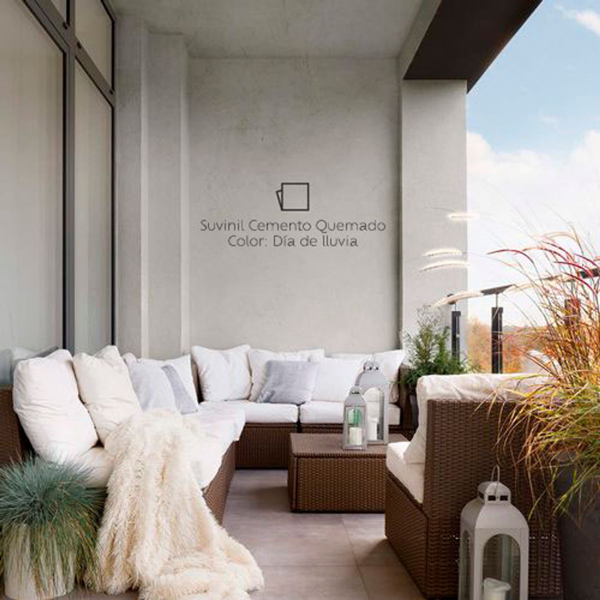 SUVINIL - SUVINIL EFECTO CEMENTO QUEMADO DIA DE LLUVIA X 5KG