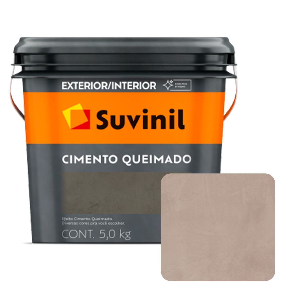 SUVINIL - SUVINIL EFECTO CEMENTO QUEMADO PIEDRA ROSADA X 5KG