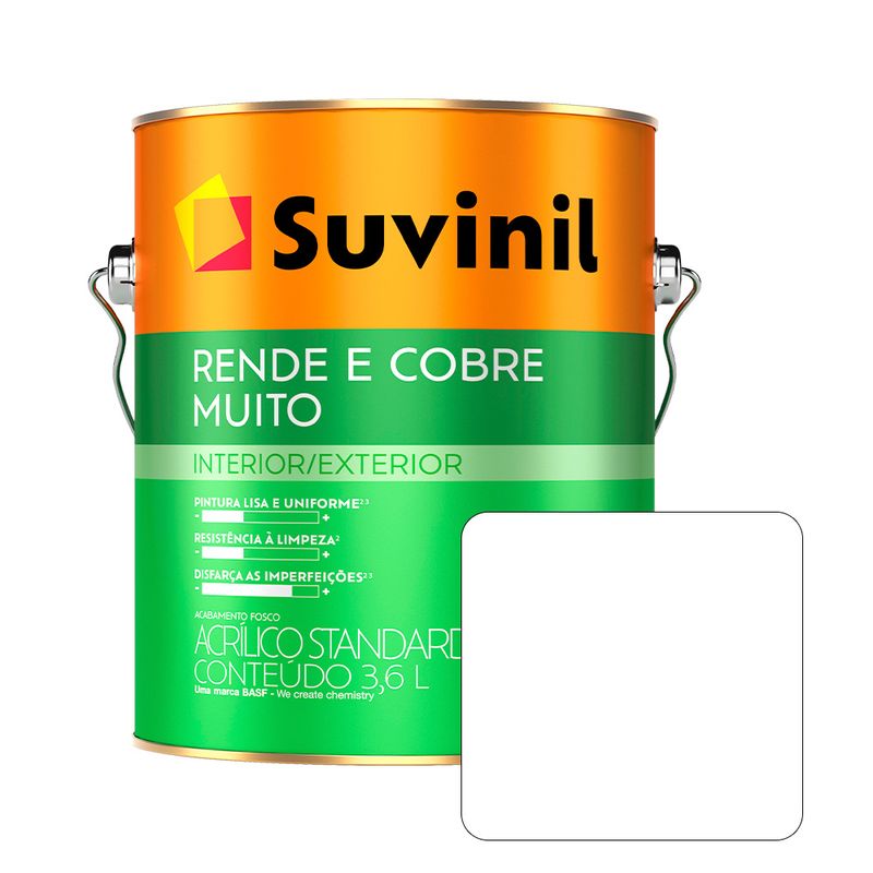 SUVINIL - SUVINIL LÁTEX RINDE & CUBRE MUCHO  BLANCO X 3.6 L