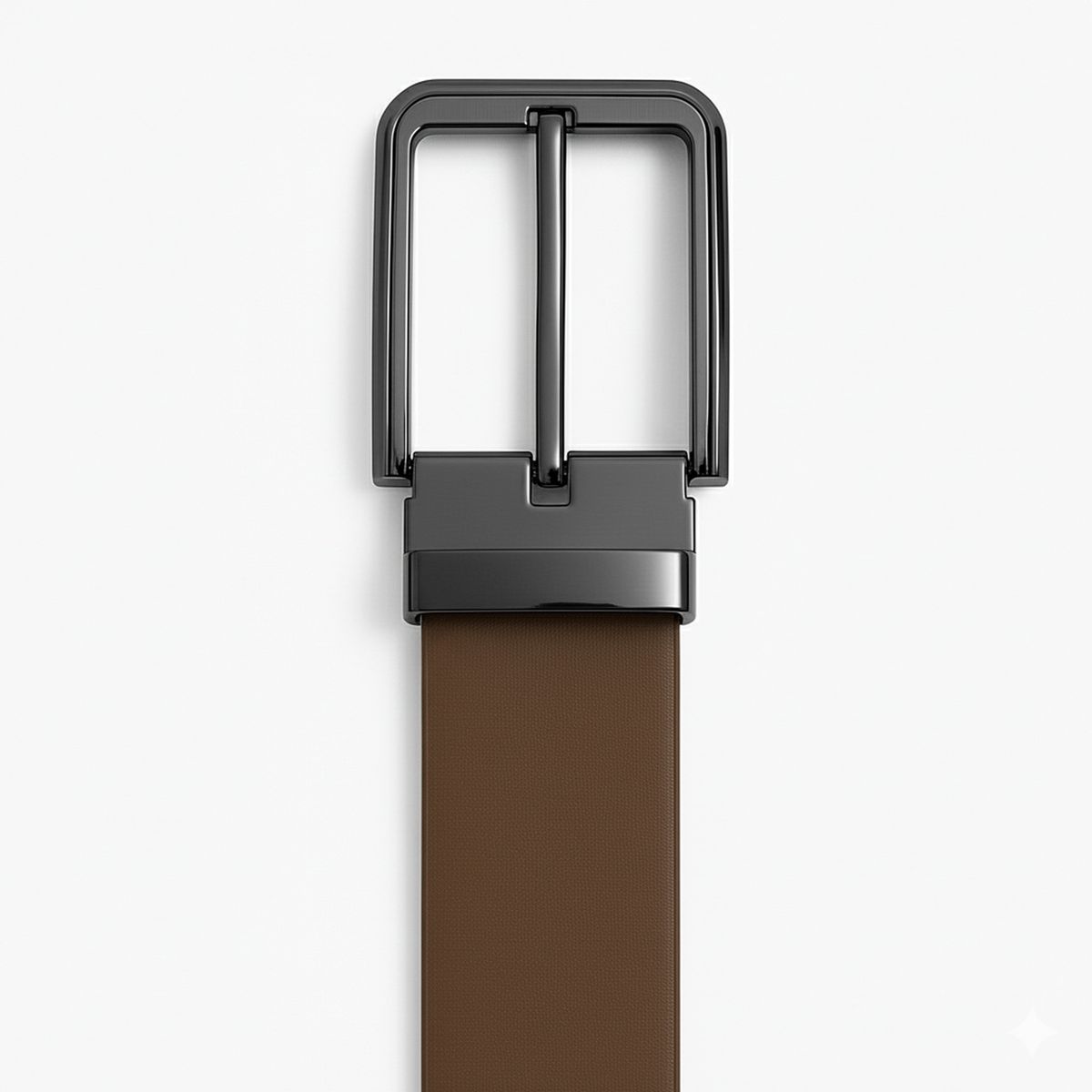 GENERICO - CORREA DE CUERO CAMEL HEBILLA PESADA