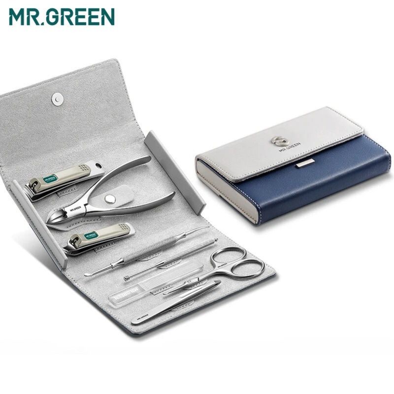 GENERICO - Manicura Pedicura Cortauñas Cuidado Personal MR. GREEN 8 pcs