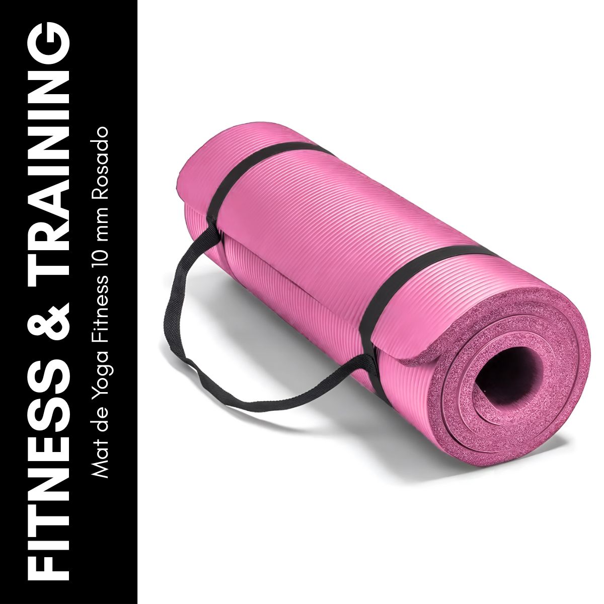 GENERICO - Mat de Yoga Fitness 10 mm Rosado