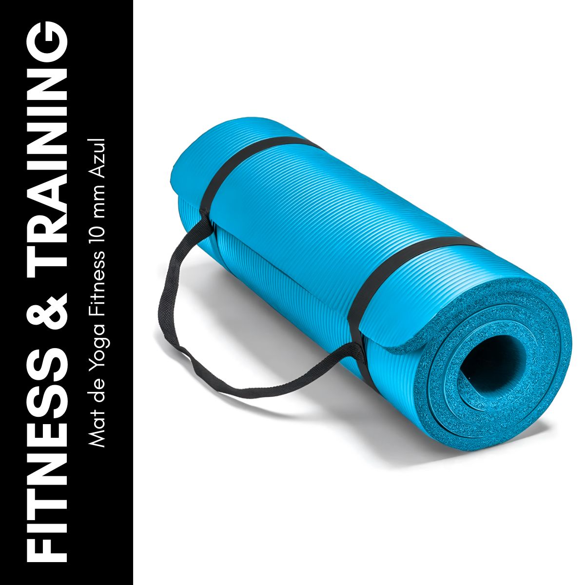 GENERICO - Mat de Yoga Fitness 10 mm Azul