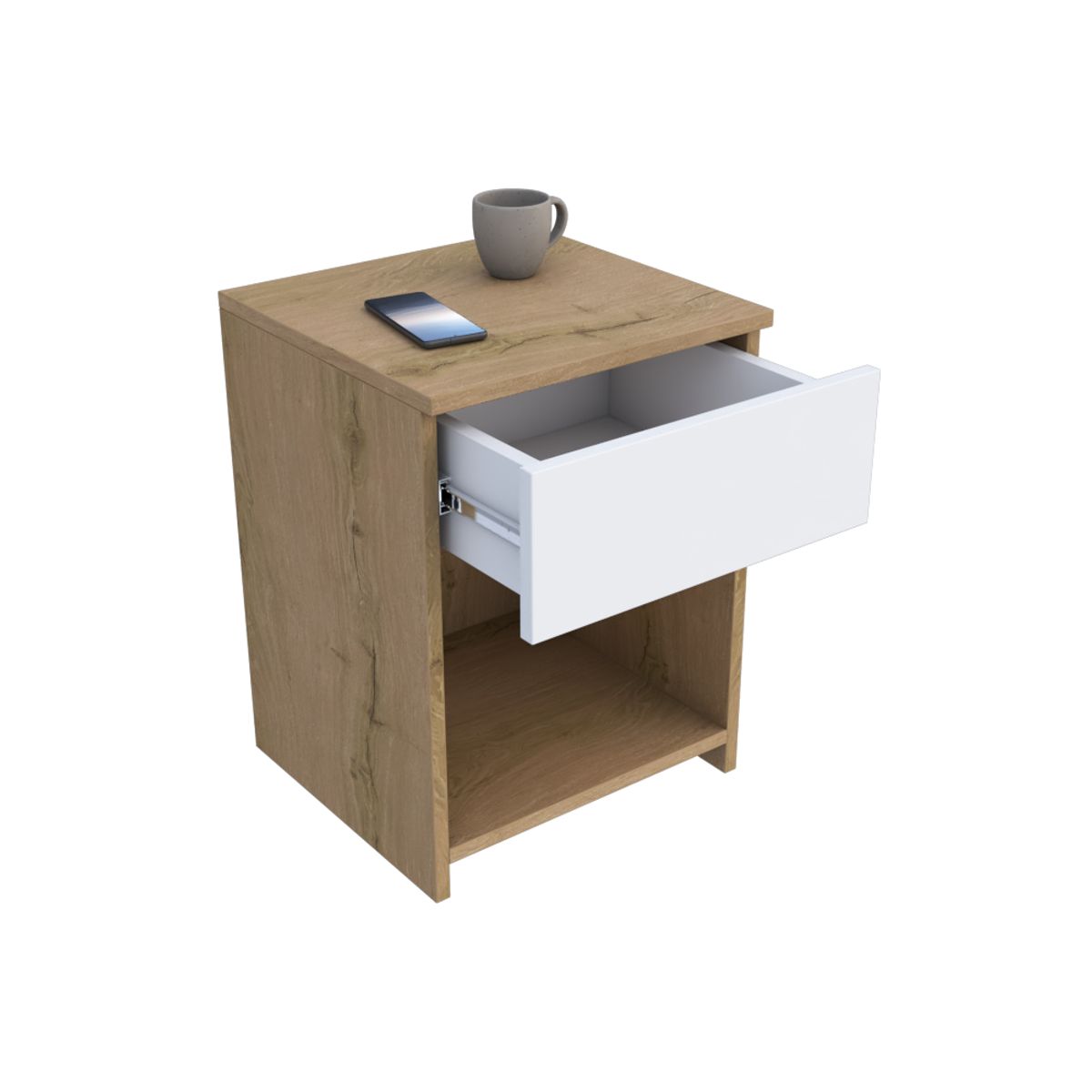 MUEBLES MACRUMO - Velador con cajón Aren Tribeca