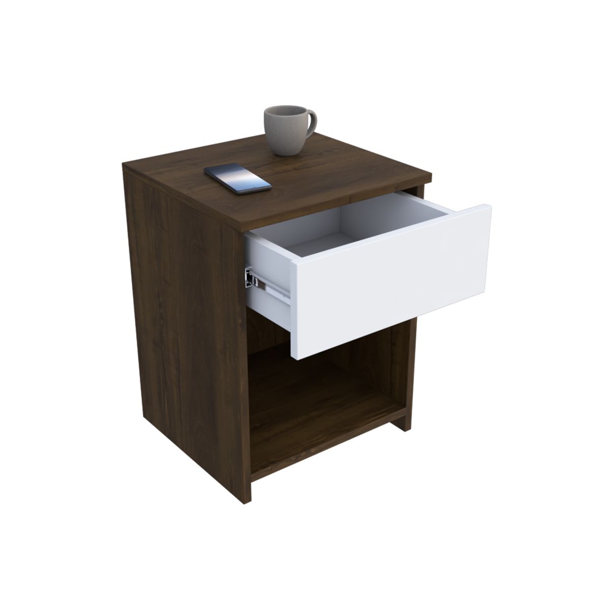 MUEBLES MACRUMO - Velador con cajón Aren Brixton