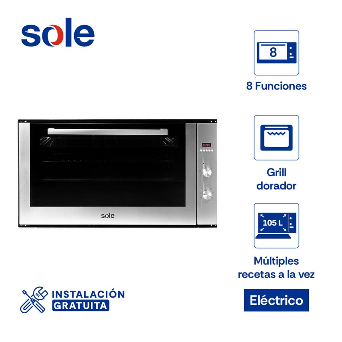 SOLE - Horno Empotrable Sole Top 105L
