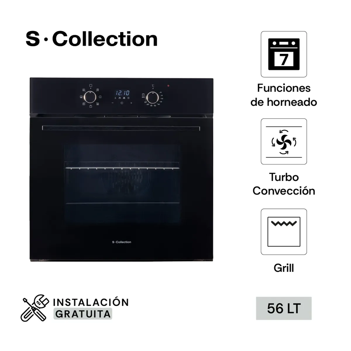 SCOLLECTION - Horno Empotrable Eléctrico 56l
