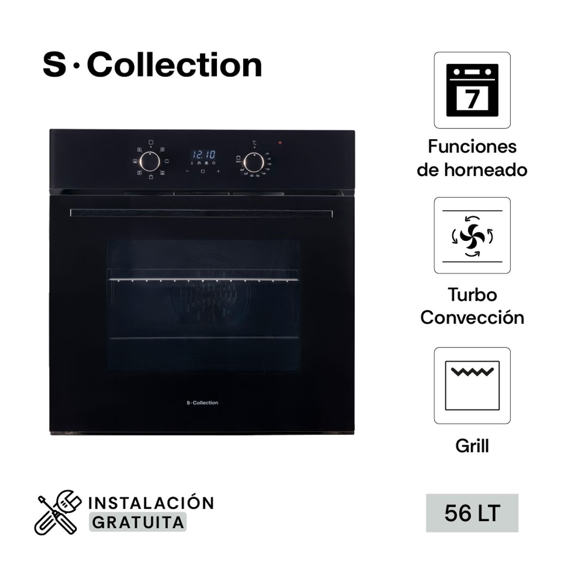 SCOLLECTION - Horno Empotrable Eléctrico 56l