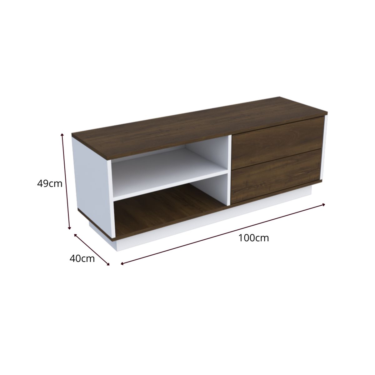 MUEBLES MACRUMO - Centro de TV práctico Veyra Vienes