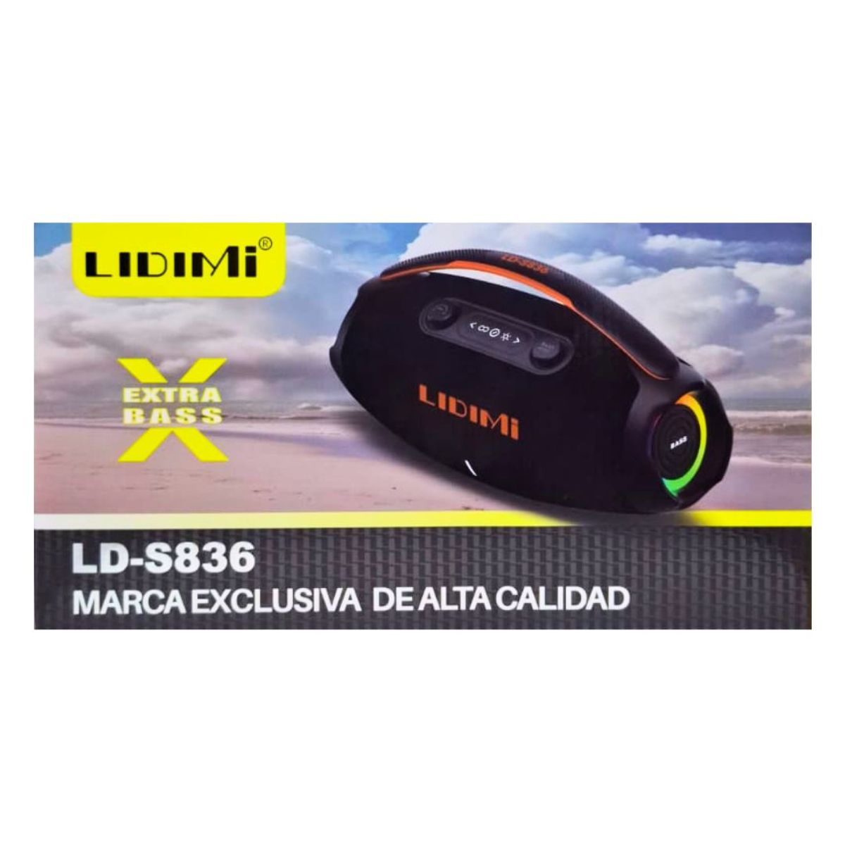 LIDIMI - Parlante Bluetooth 5.3 LIDIMI LD-S836 60W con Bass Boost y Luces RGB