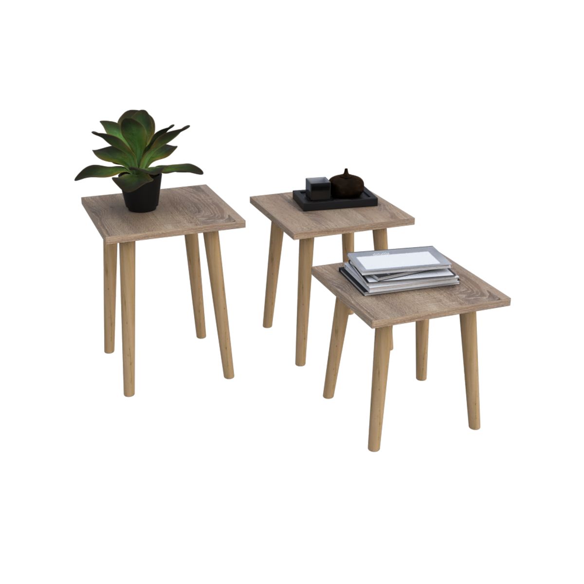 MUEBLES MACRUMO - Set de 3 mesas modernas Ciren Vienes