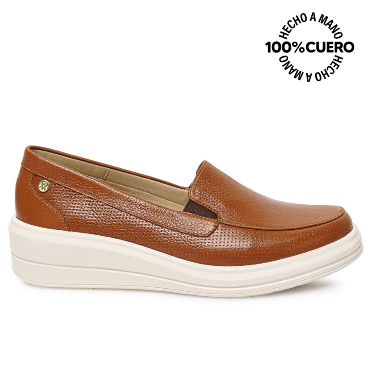 VIALE - Zapato Slip On Casual WIL-2627 Natural Viale Cuero