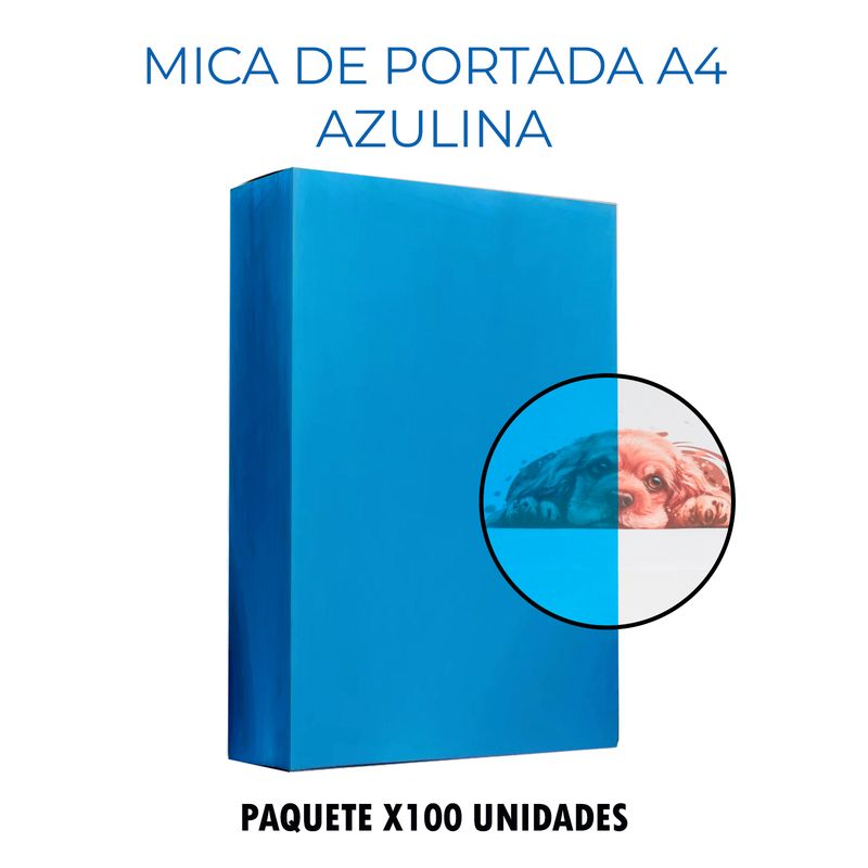 GENERICO - Mica Portada para Anilladora Espiraladora - Azul Cristalino