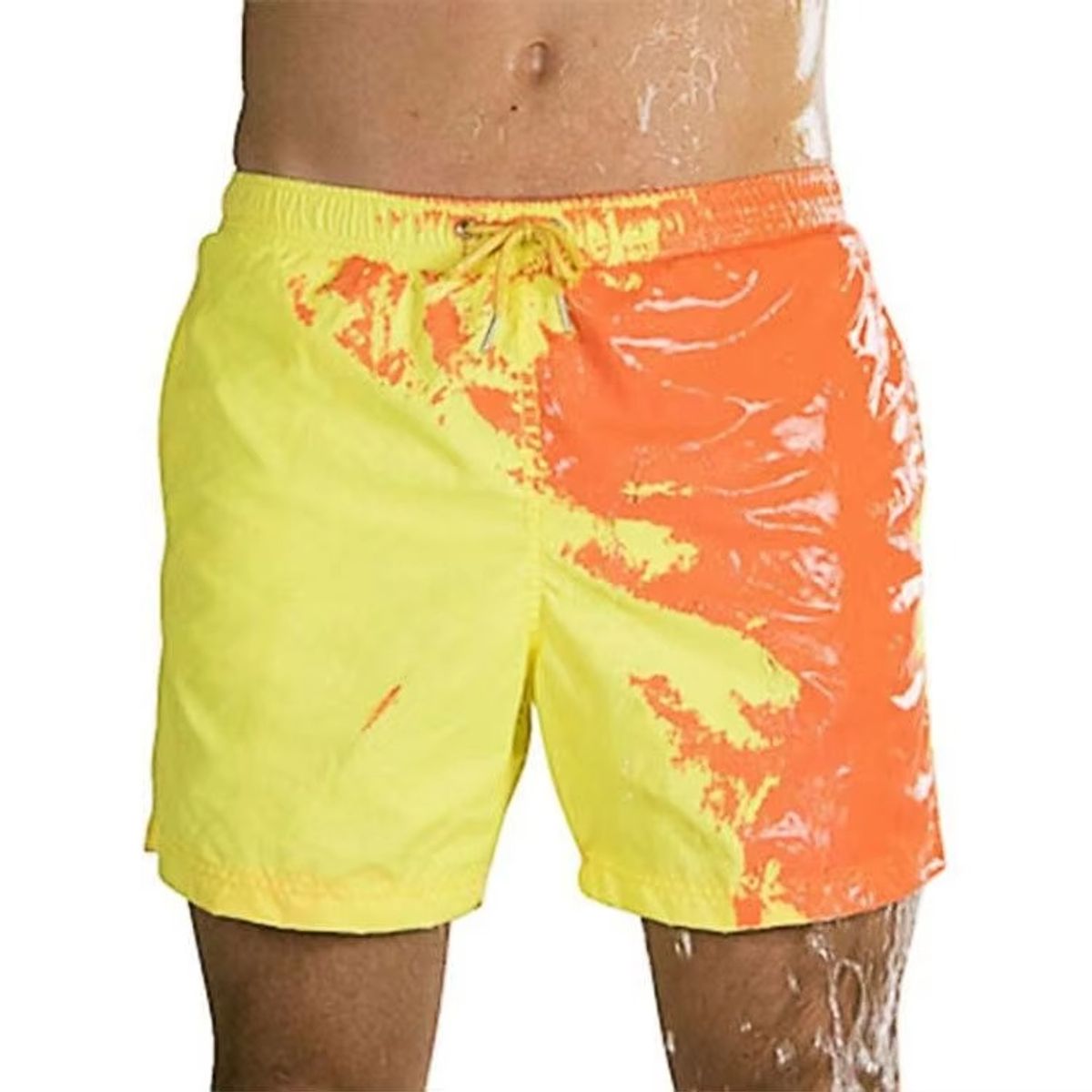 OEM - Bañador para Hombre que Cambia de Color Shorts de Baño Secado Rápido