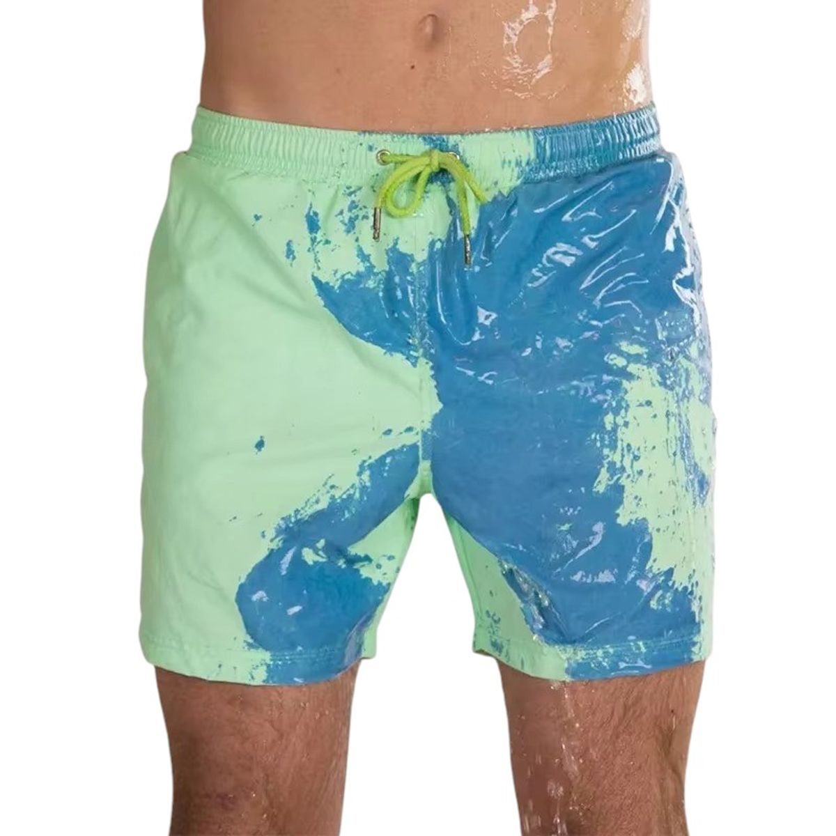 OEM - Bañador para Hombre que Cambia de Color Shorts de Baño Secado Rápido