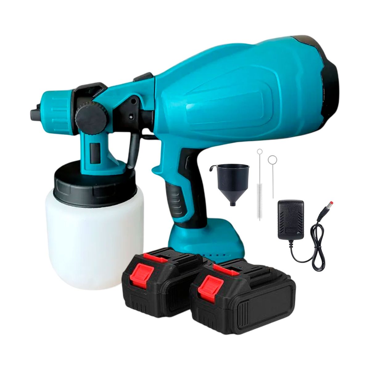 GENERICO - Pistola Para Pintar 220v + 2 Baterías Litio + Accesorios