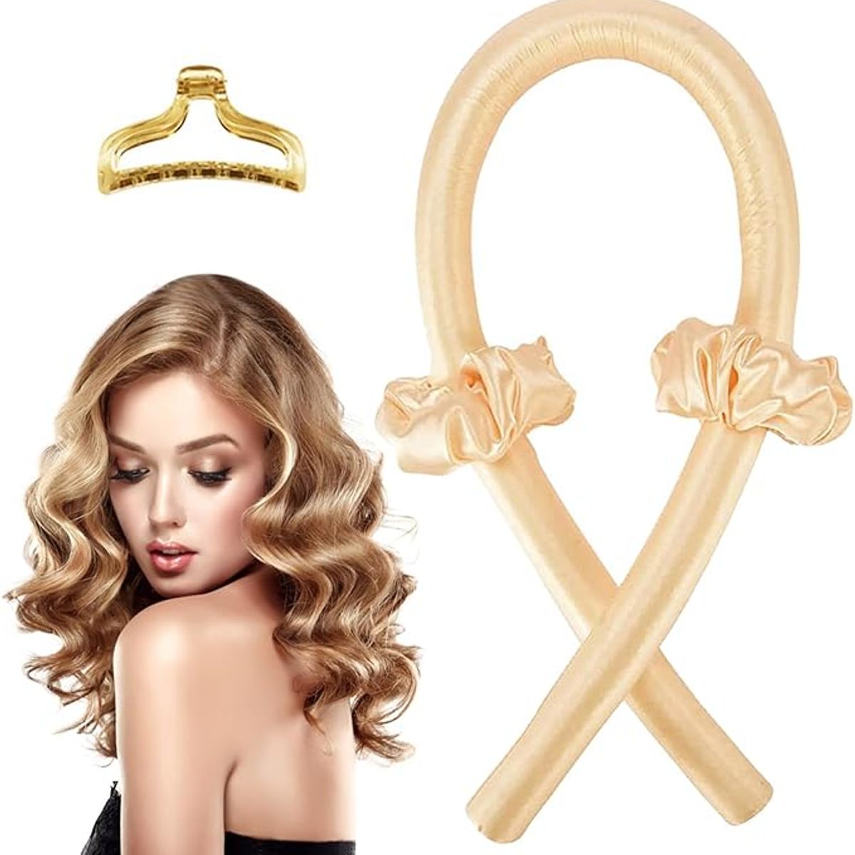 GENERICO - RIZADOR DE PELO EN SEDA  DORADO