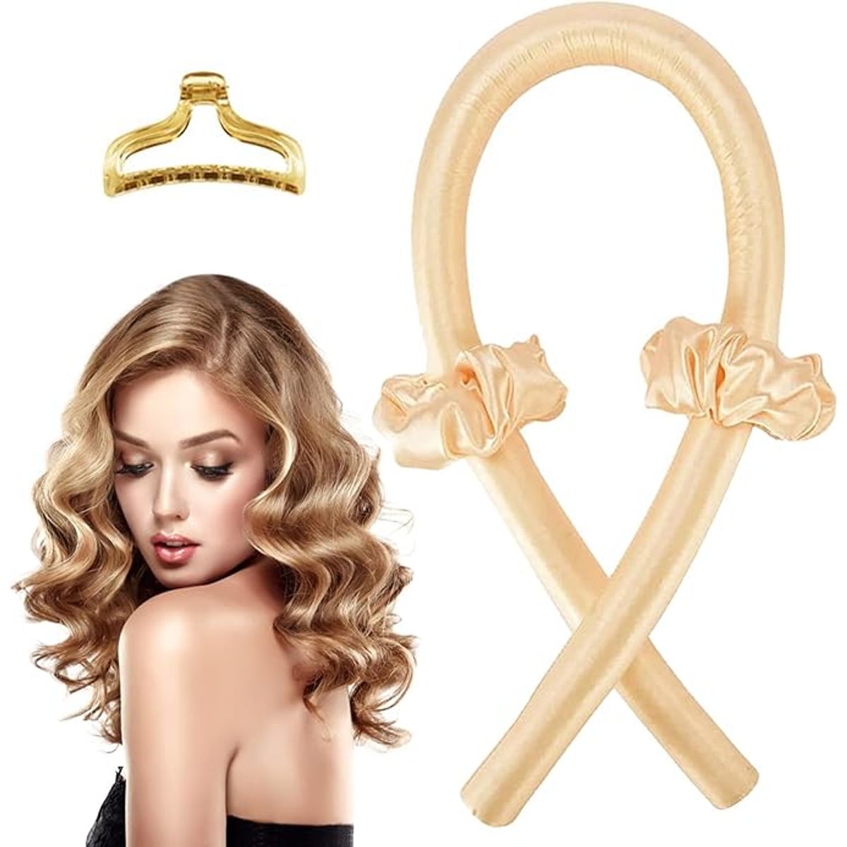 GENERICO - RIZADOR DE PELO EN SEDA  DORADO