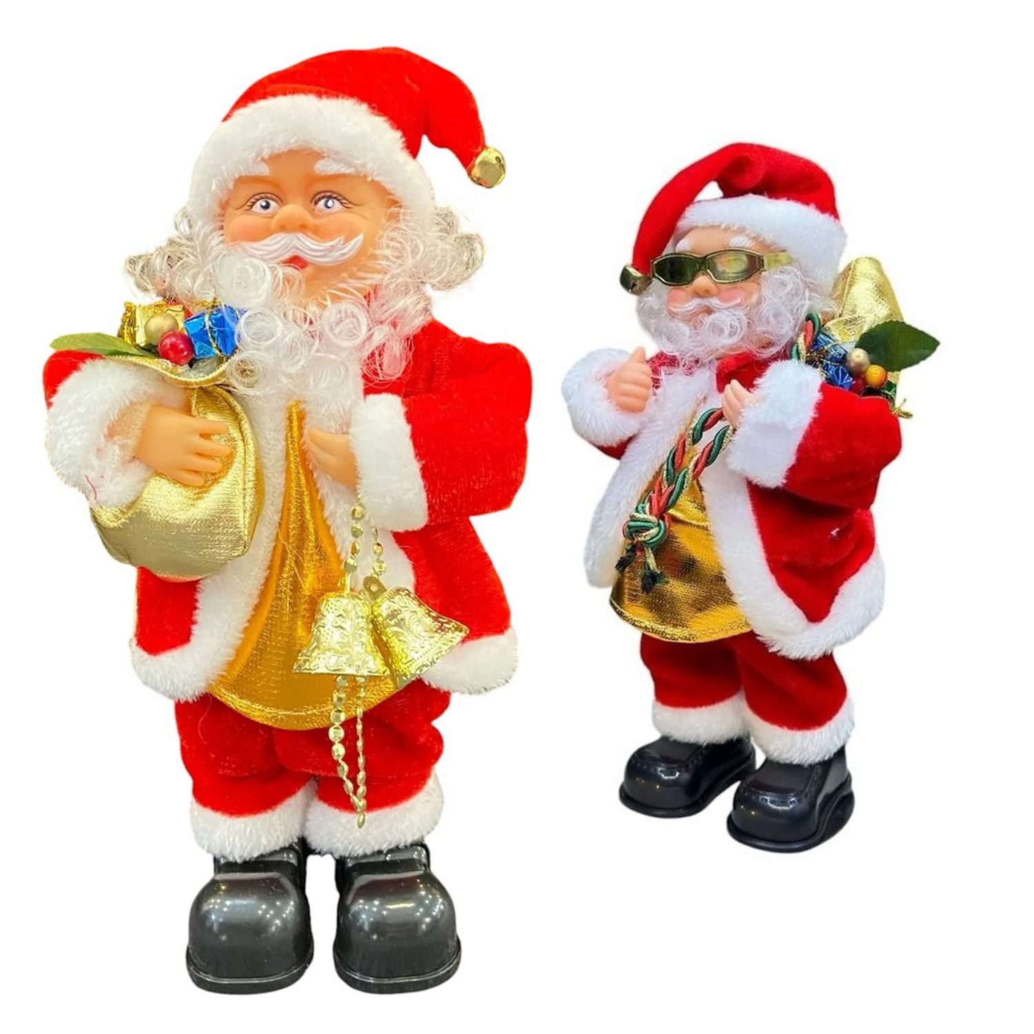 Papa Noel bailarín santa musical navideño de viento GENERICO