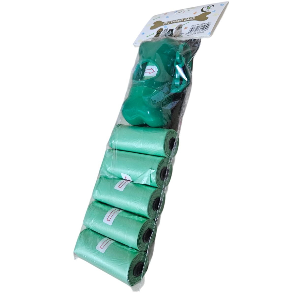 GENERICO - BOLSA PARA RESIDUOS DE MASCOTAS + DISPENSADOR VERDE