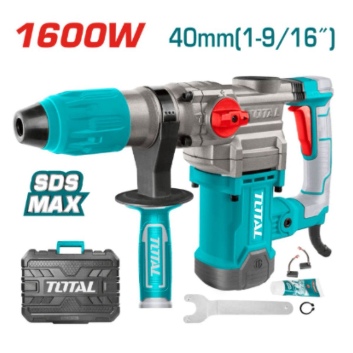 TOTAL TOOLS - Rotomartillo 1600W 10 0J Industrial TOTAL - TH1163855