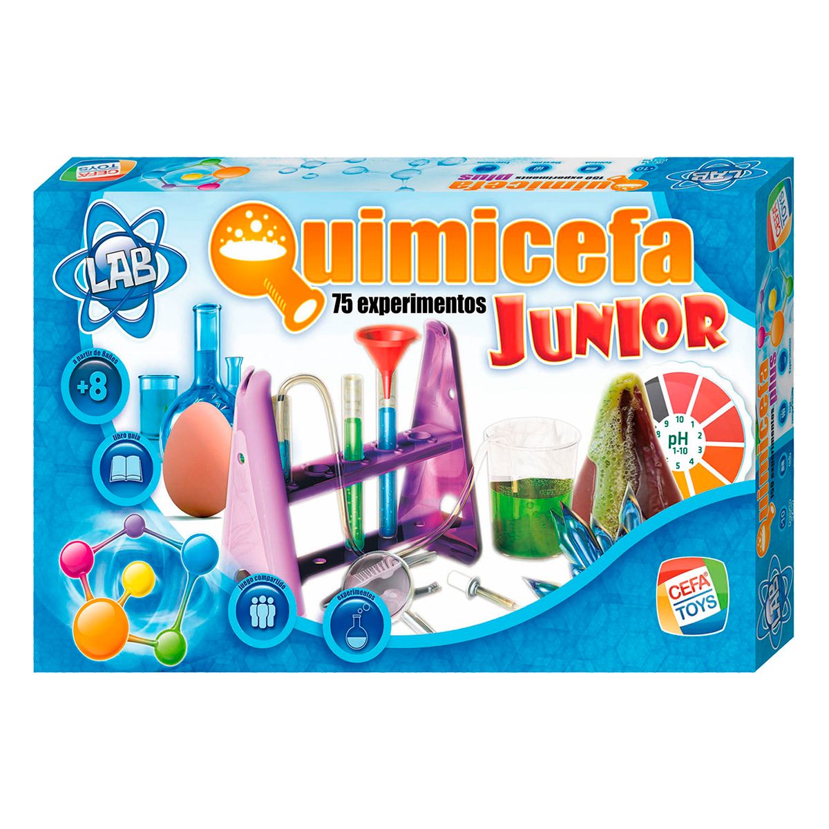 CEFA TOYS - KIT DE CIENCIAS Y EXPERIMENTOS QUIMICEFA JR