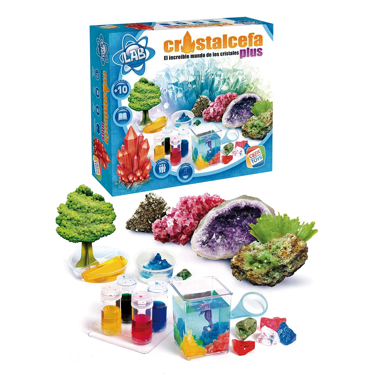 CEFA TOYS - KIT DE CIENCIAS FABRICA DE CRISTALES CRISTALCEFA PLUS