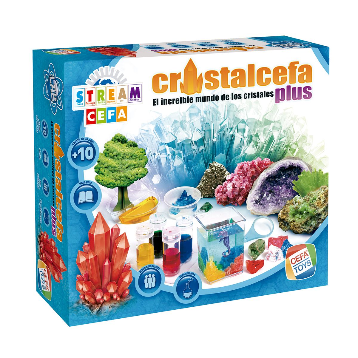 CEFA TOYS - KIT DE CIENCIAS FABRICA DE CRISTALES CRISTALCEFA PLUS
