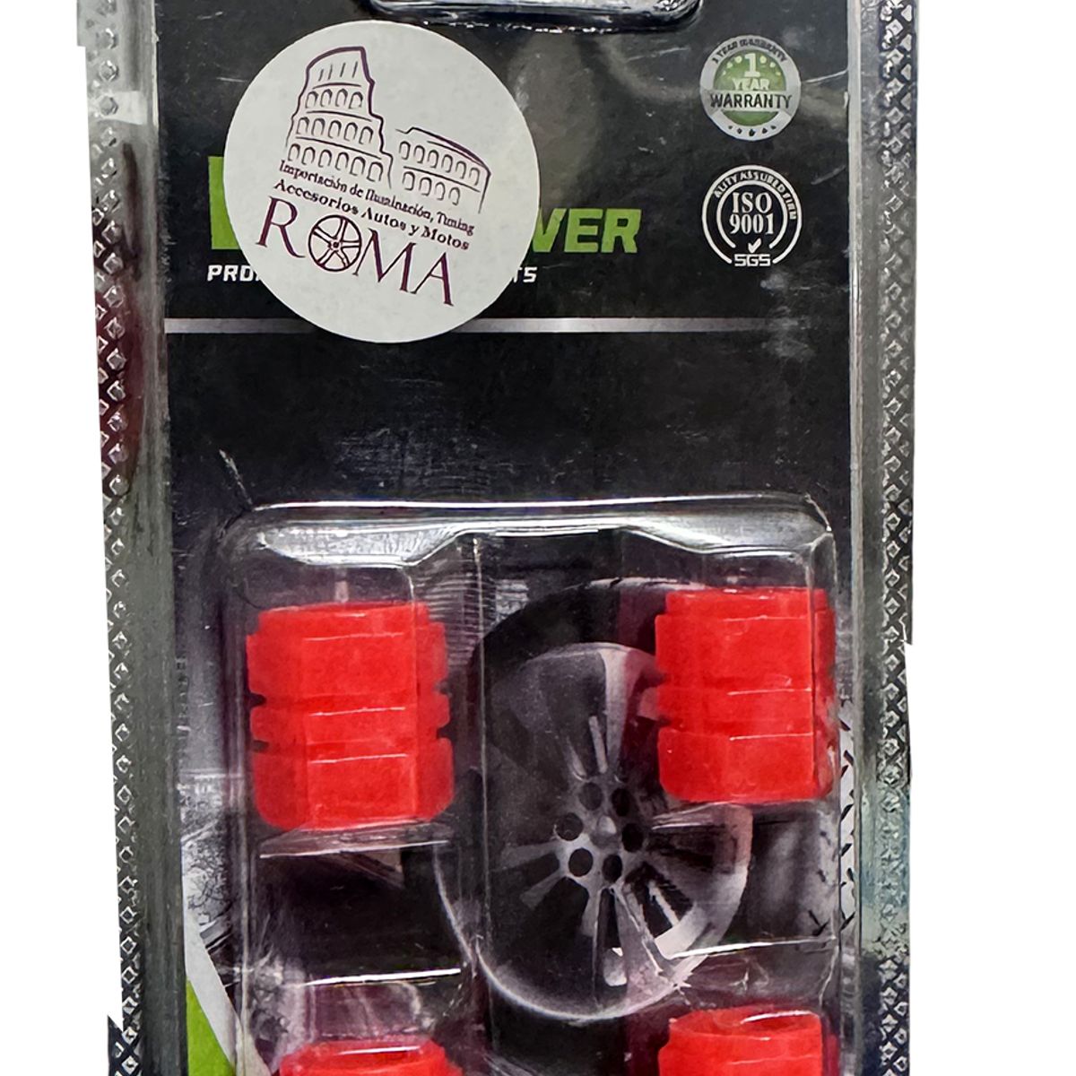 JET - Tapas para Válvulas de Rueda 4 PCS Color Rojo