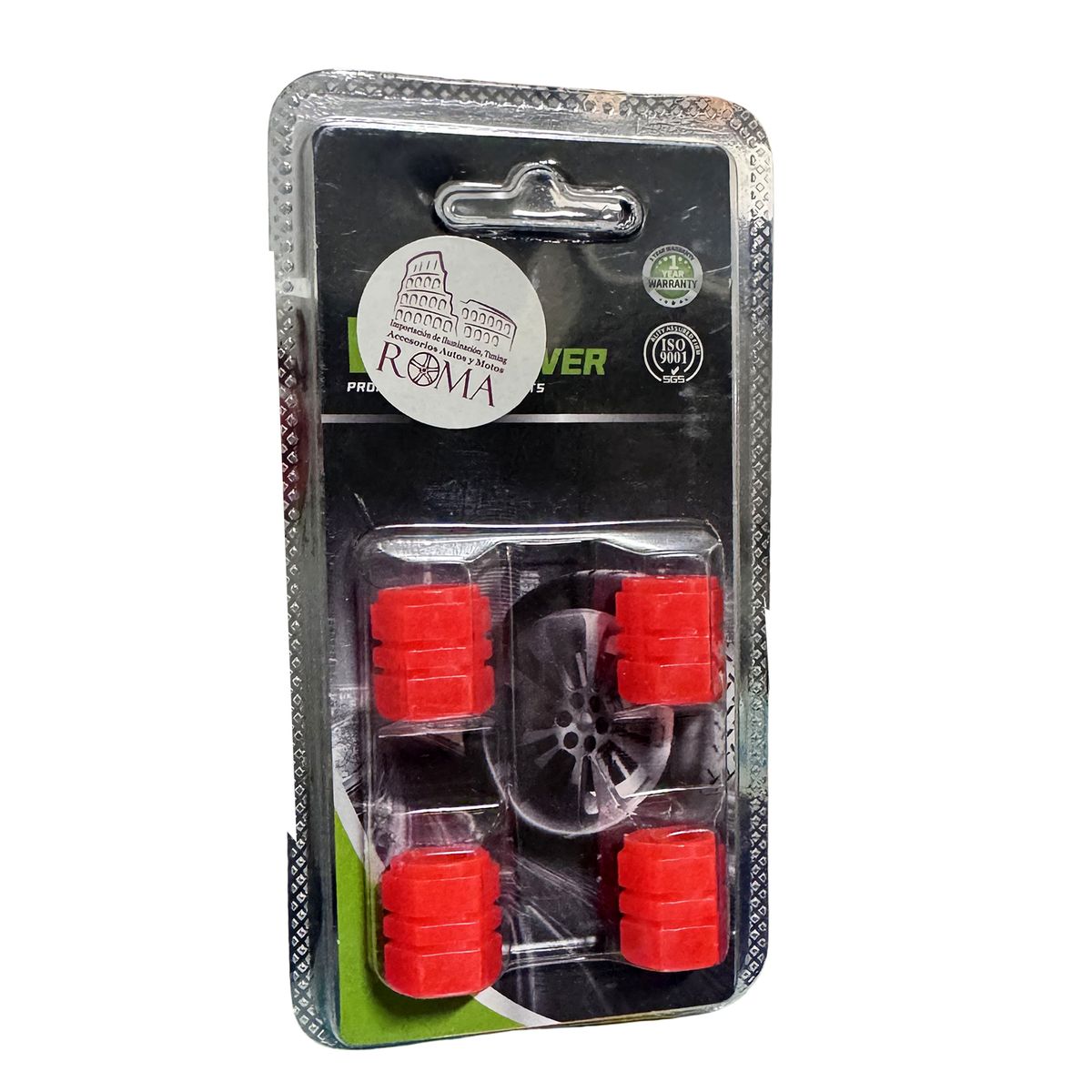 JET - Tapas para Válvulas de Rueda 4 PCS Color Rojo