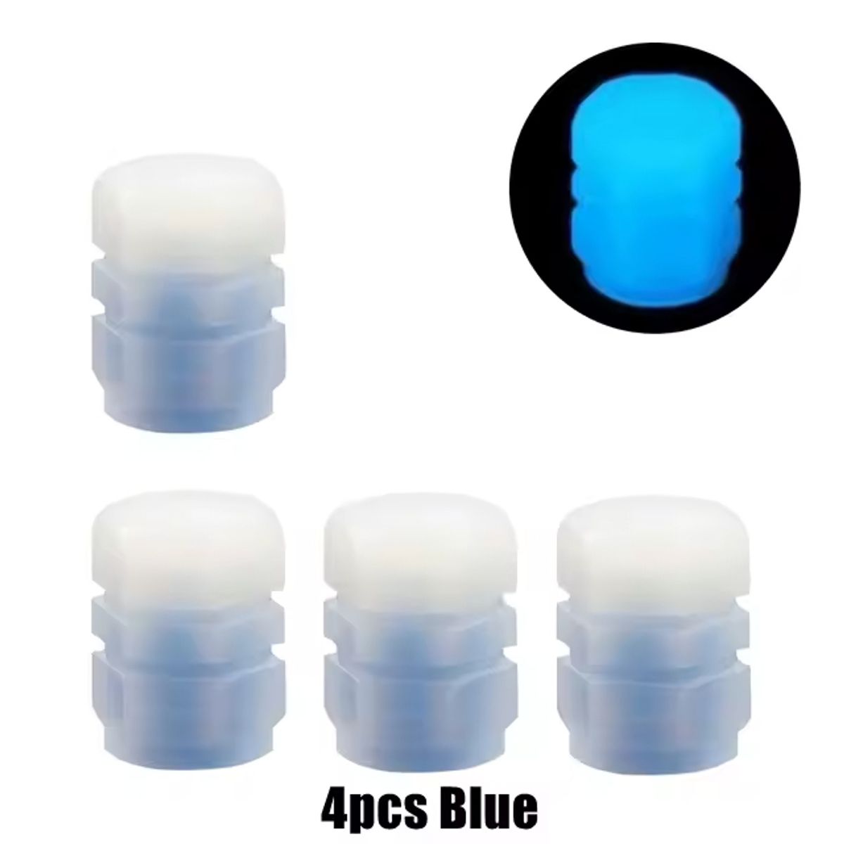 JET - Tapas para Válvulas de Rueda 4 PCS Color Azul
