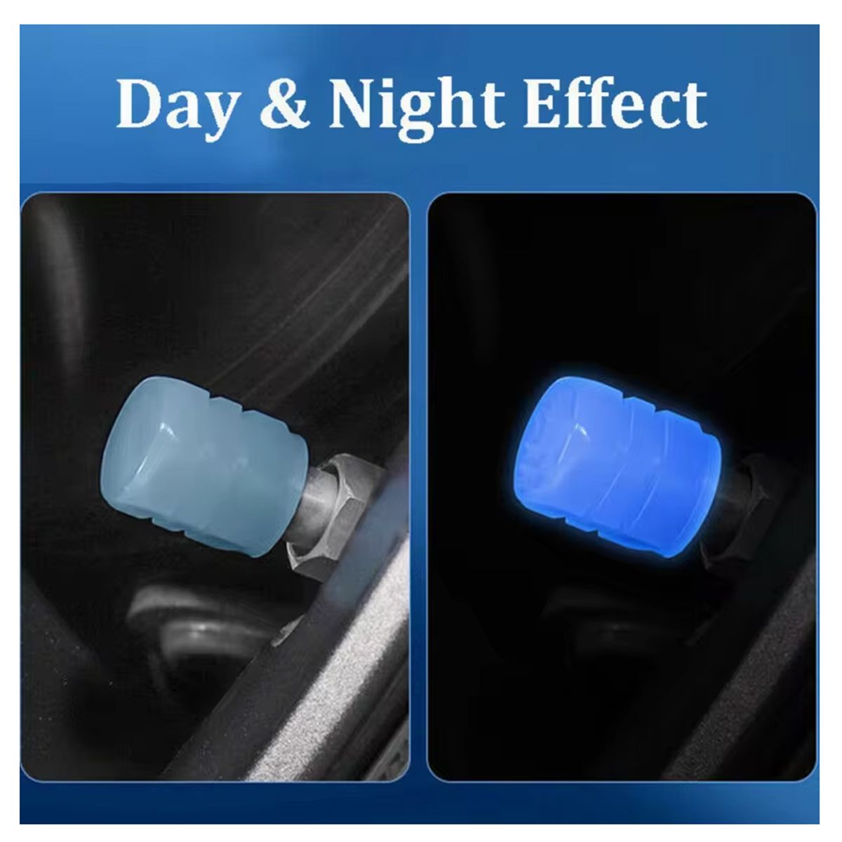 JET - Tapas para Válvulas de Rueda 4 PCS Color Azul