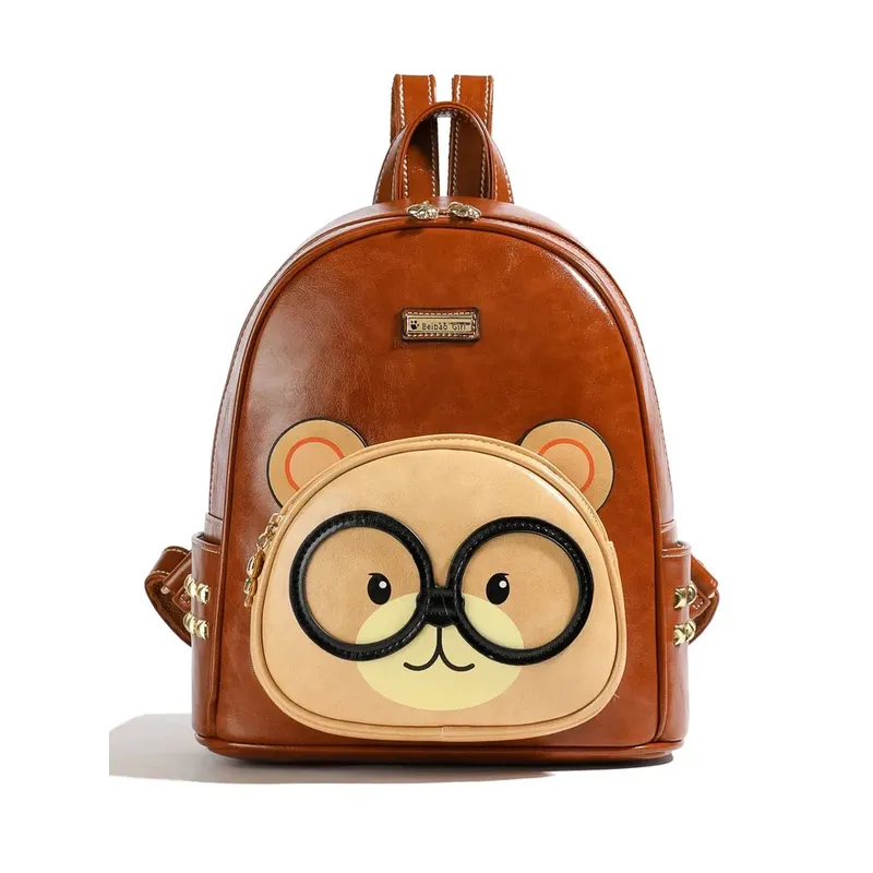 GENERICO - MOCHILA  BEAR CUERO PU OSITO  MARRON