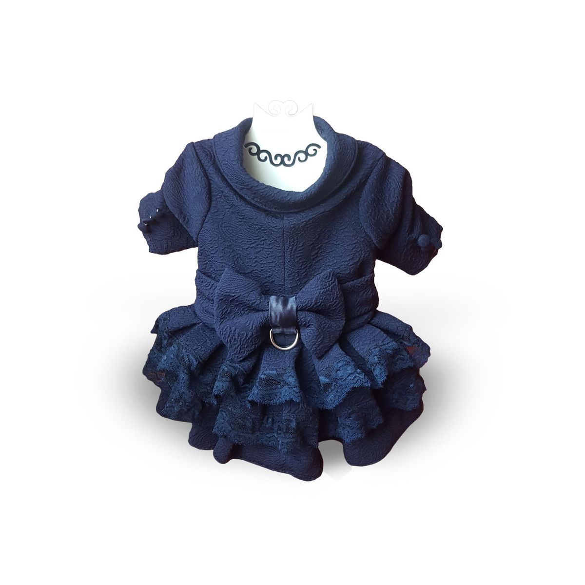 GENERICO - ABRIGO PRINCESA AZUL ENCAJE - DISEÑO INGLÉS PERROTALLA XXS