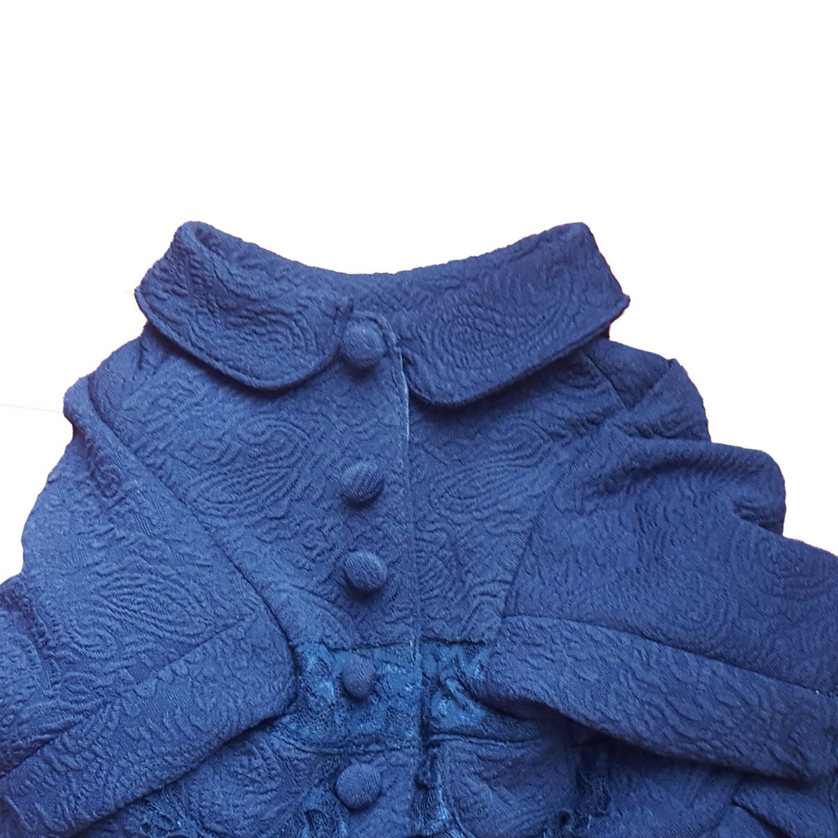 GENERICO - ABRIGO PRINCESA AZUL ENCAJE - DISEÑO INGLÉS PERROTALLA XXS