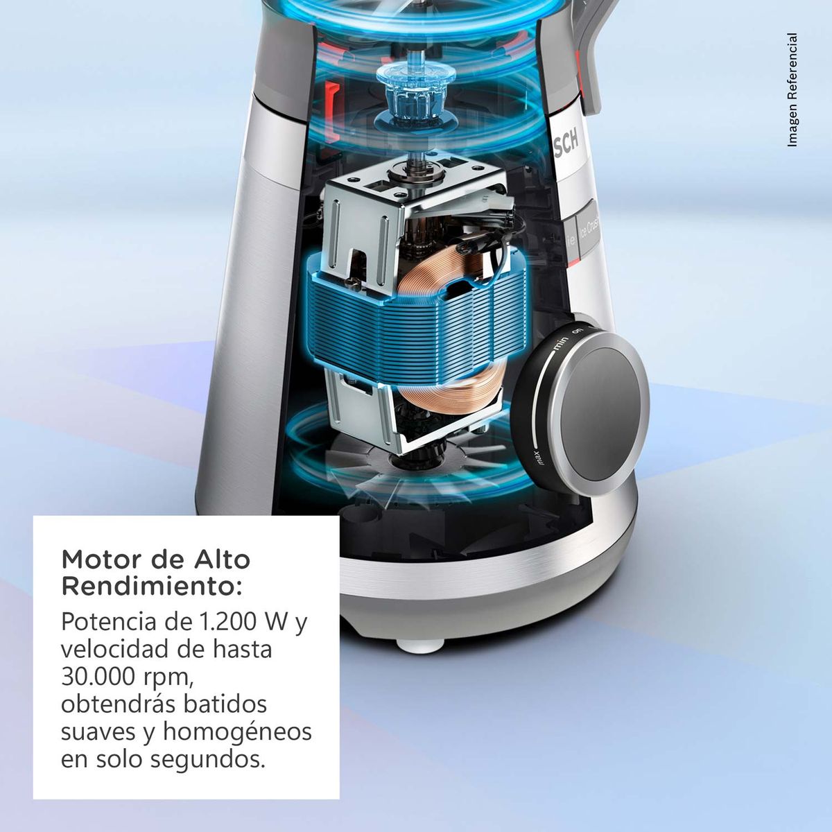 BOSCH - Licuadora VitaPower Inox 1200W Serie 4 MMB6172S