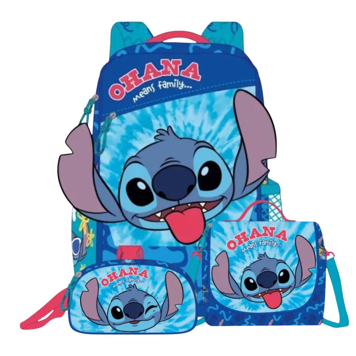 LILO & STITCH - Mochila Oficio + Lonchera + Cartuchera Lilo & Stitch Ohana