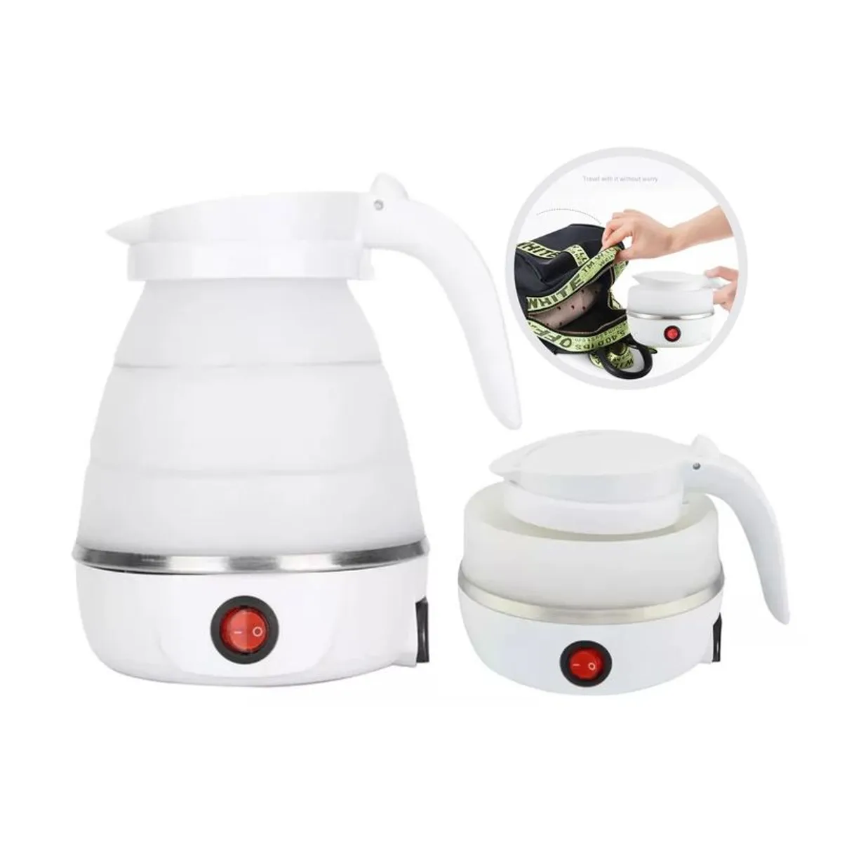 GENERICO - MINI JARRA HERVIDOR ELECTRICO PLEGABLE PORTATIL VIAJES