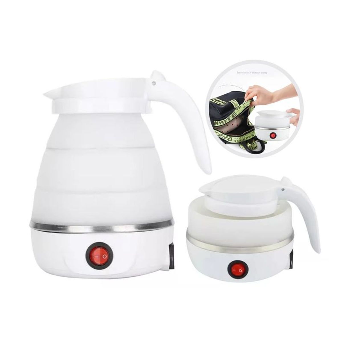 GENERICO - MINI JARRA HERVIDOR ELECTRICO PLEGABLE PORTATIL VIAJES