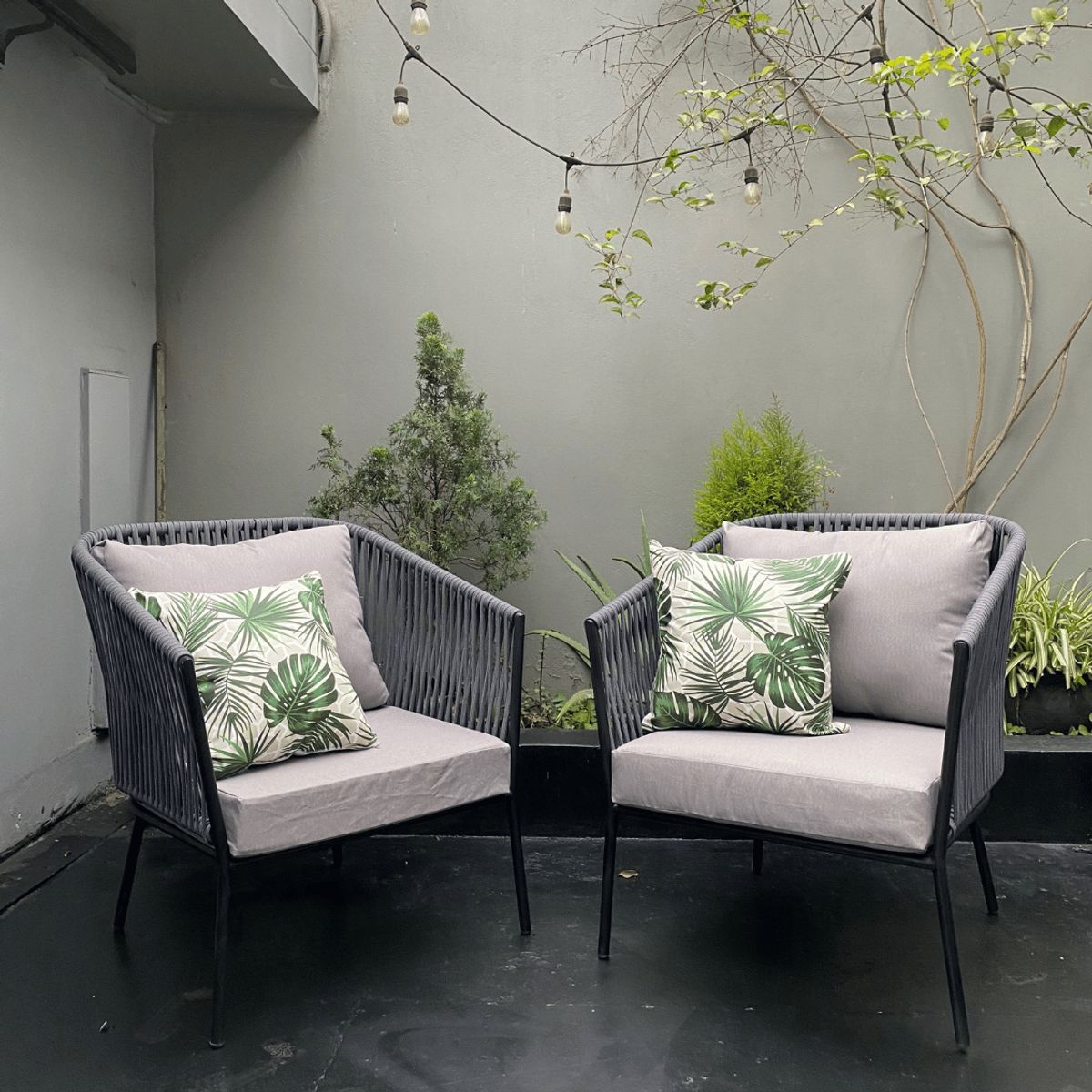 GENERICO - Juego de Butaca Tejida en cuerda Nautica