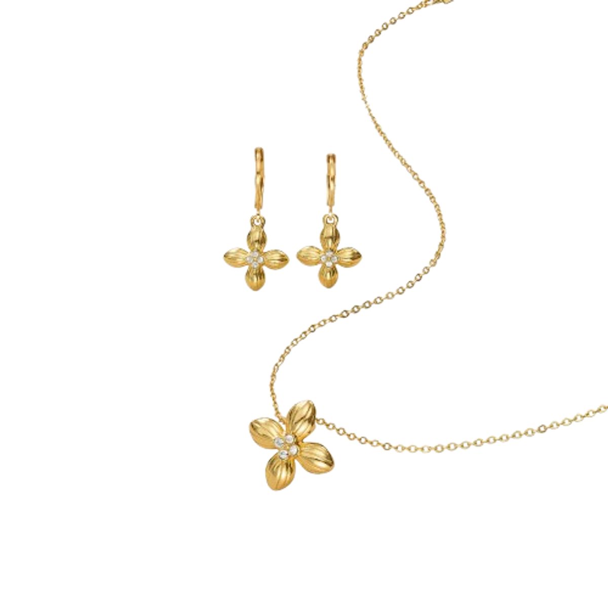 YANBAL - SET COLLAR + ARETES ALLEIA FLOR COLLAR Y ARETES YANBAL