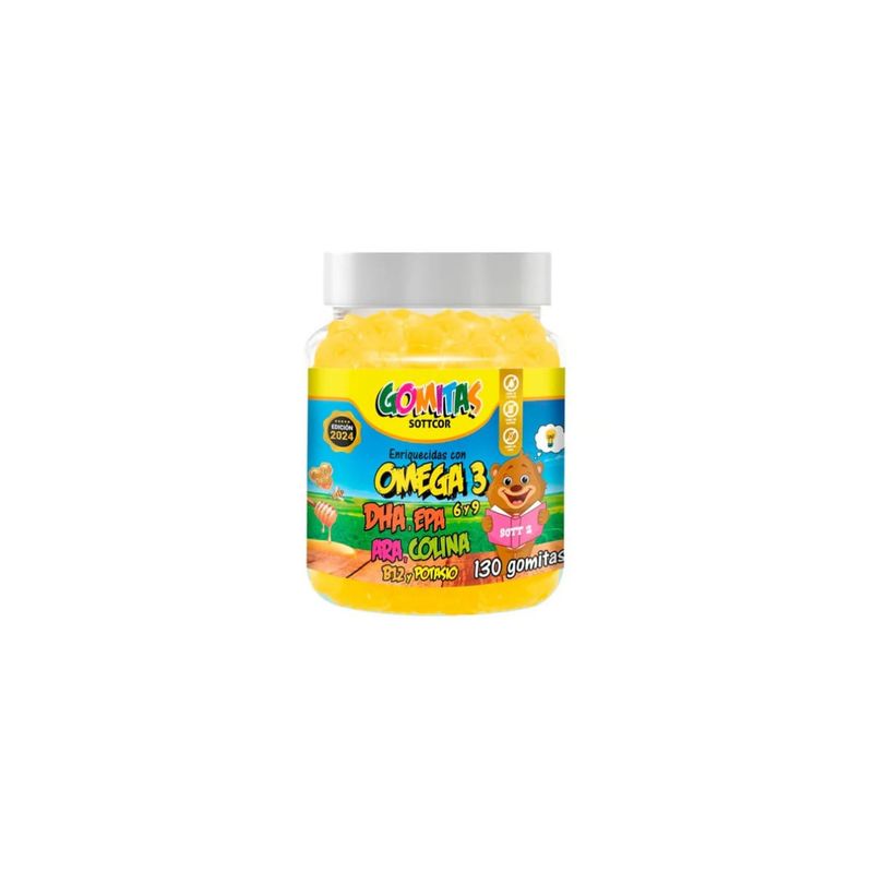 GENERICO - Omega 3 6 9 Niños Gomitas Sottcor Con Treonato Magnesio 130u Omega 3