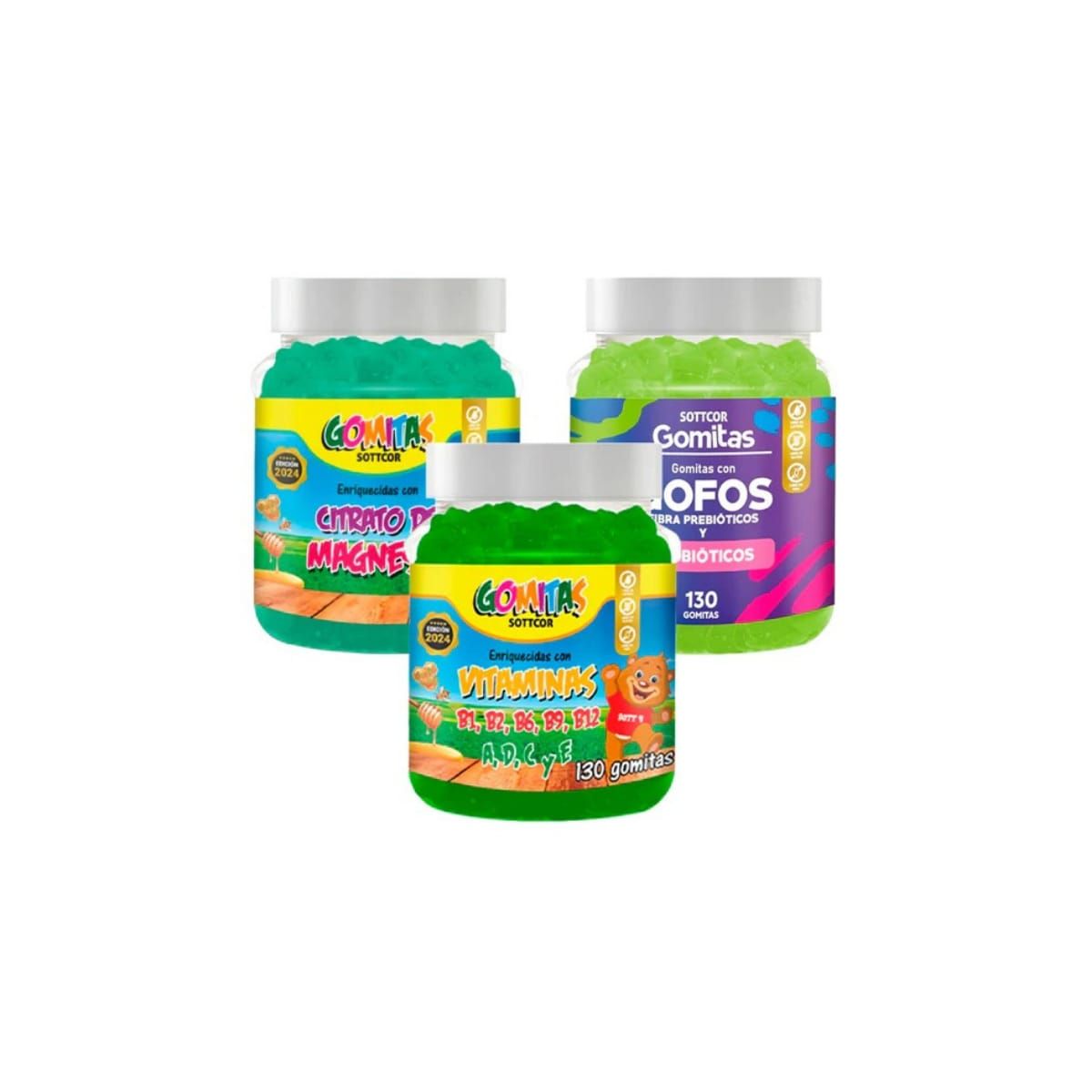 GENERICO - Combo Gomitas Gofos + Citrato + Multivitaminas SOTTCOR NIÑOS