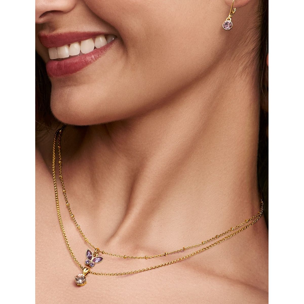 YANBAL - COLECCION ROSSINA MARIPOSA COLLAR Y ARETES YANBAL