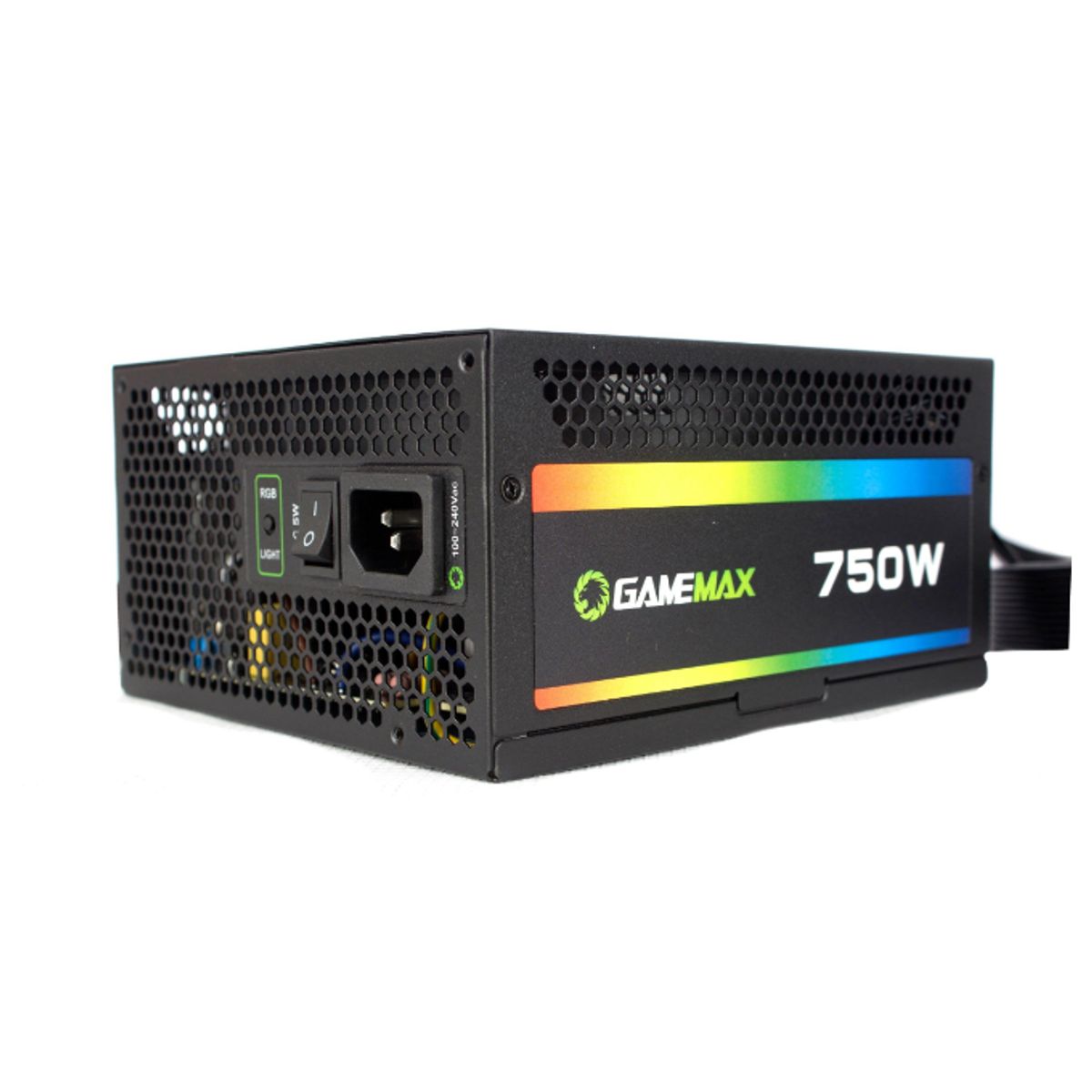GAMEMAX - Fuente de poder RGB-750W Modular 80PLUS Gold GAMEMAX