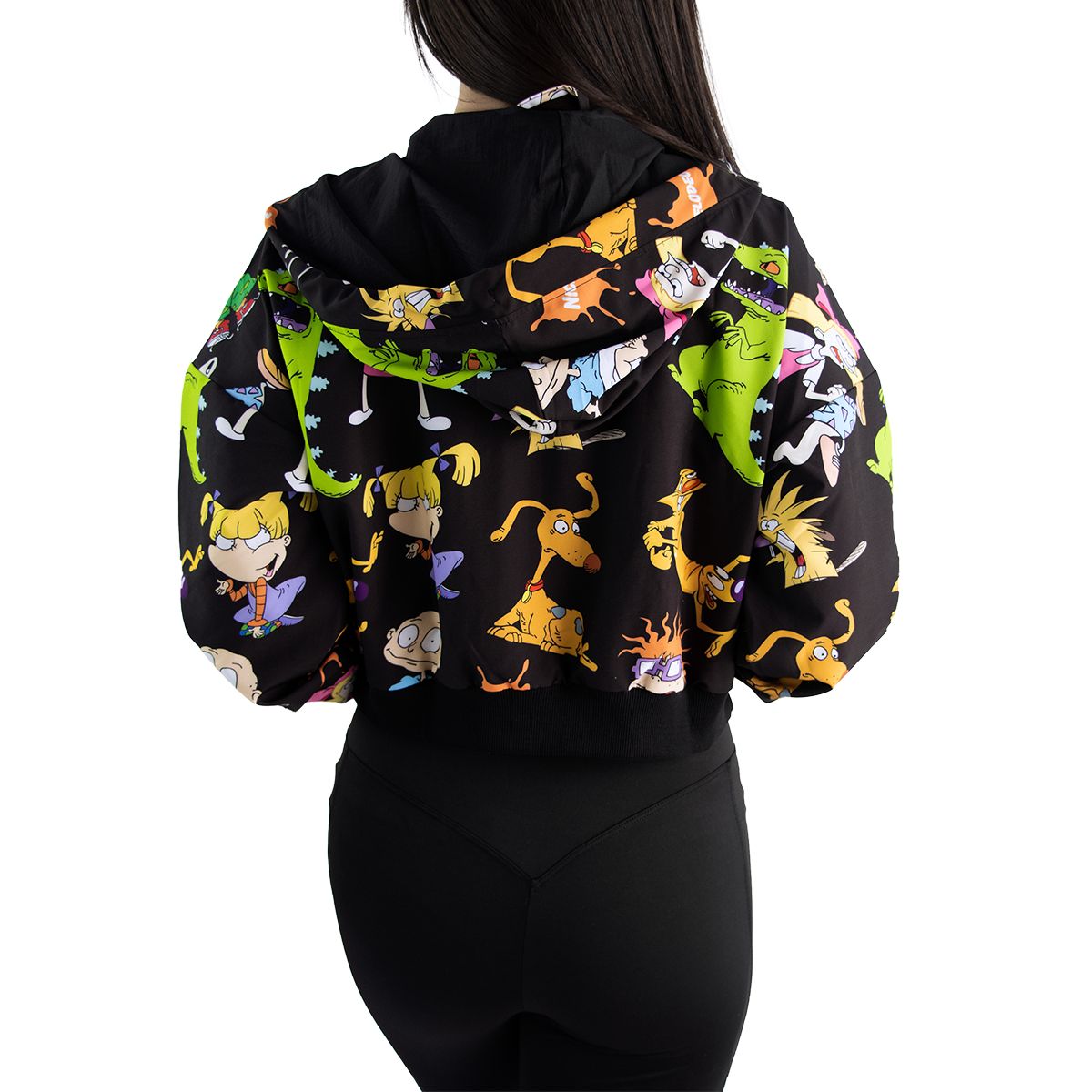 NICKELODEON - Casaca Cortaviento Nick 90s Quicksilver Negro - NICKELODEON