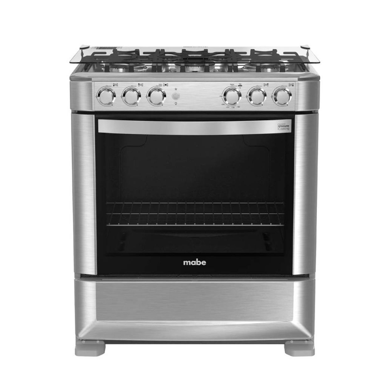 MABE - Cocina de Piso a Gas Inox Mabe - CMP7628FX0 - 5 Hornillas